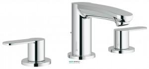 Смеситель для раковины двухрычажный с донным клапаном Grohe Eurostyle Cosmopolitan хром 20208002