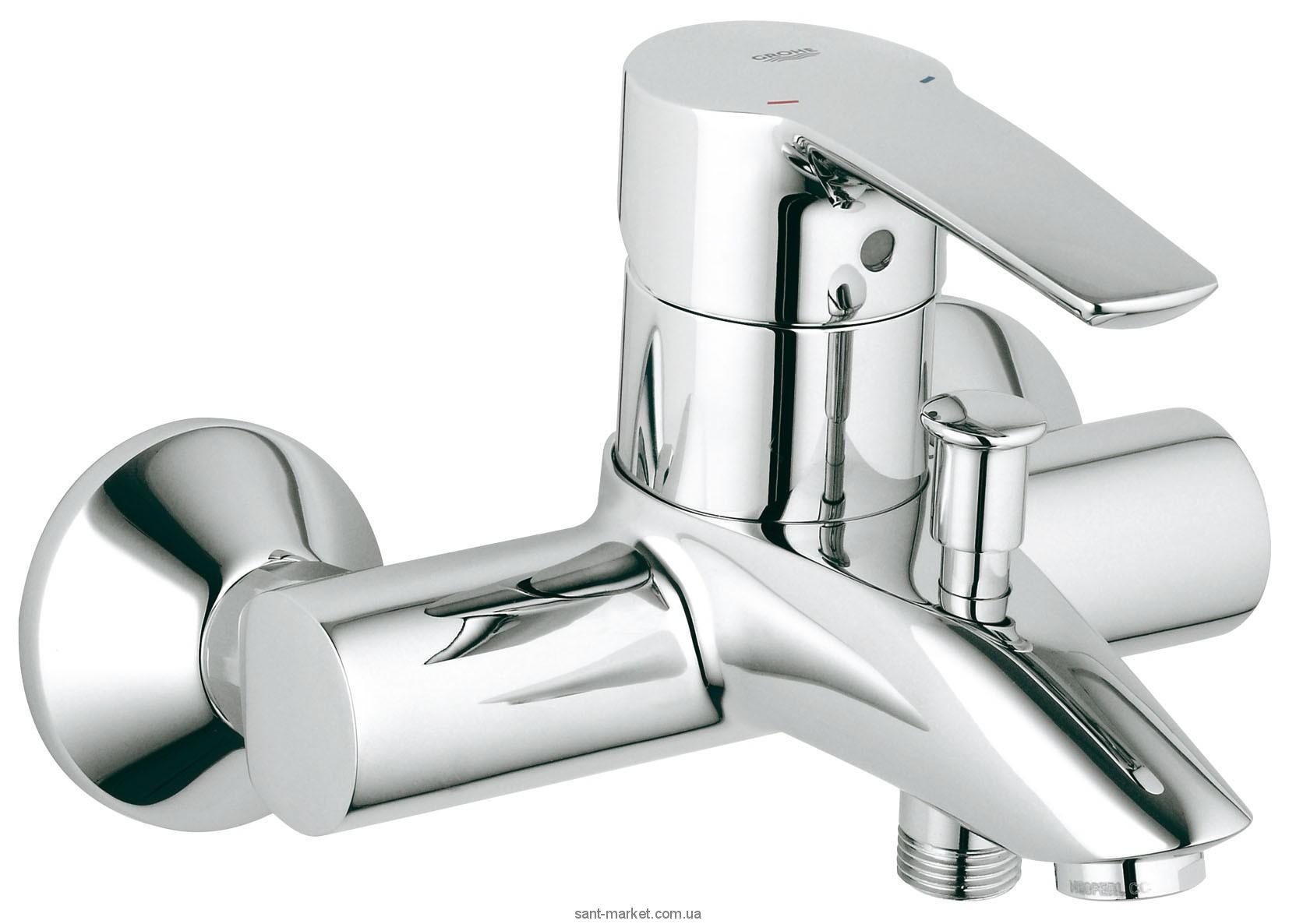 Змішувач одинважільний для ванни з коротким виливом Grohe колекція Eurostyle хром 33591001