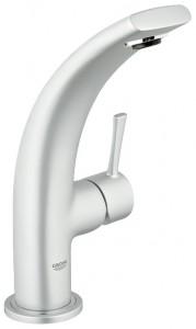 Смеситель для раковины однорычажный с донным клапаном Grohe коллекция Ondus матовый хром 32125BS0