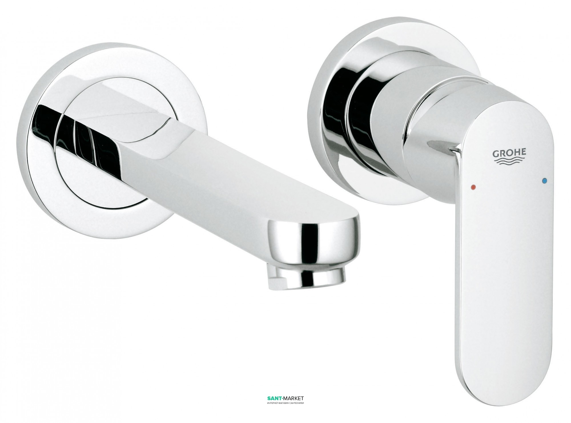 Змішувач для раковини одноважеля настінний прихований Grohe Eurosmart Cosmopolitan хром 19381000