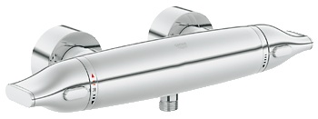 Змішувач для душу настінний двухвентильний з термостатом Grohe колекція Ondus матовий 34258BS0