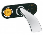 Змішувач для раковини електронний настінний з донним клапаном каскадний Grohe Ondus хром 36045000