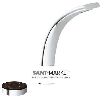 Смеситель для раковины электронный сенсорный с донным клапаном Grohe Ondus матовый хром 36079BS0