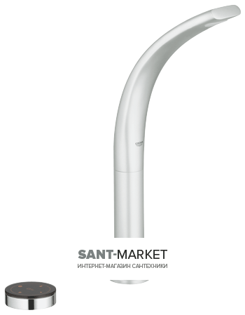 Змішувач для раковини електронний сенсорний з донним клапаном високий Grohe Ondus матовий хром 36083BS0