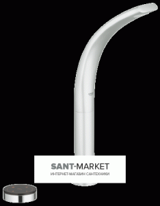 Смеситель для раковины электронный сенсорный с донным клапаном высокий Grohe Ondus матовый хром 36083BS0