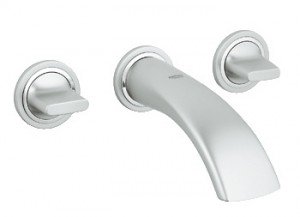 Змішувач для раковини настінний каскадний з донним клапаном Grohe Ondus хром матовий 20152BS0