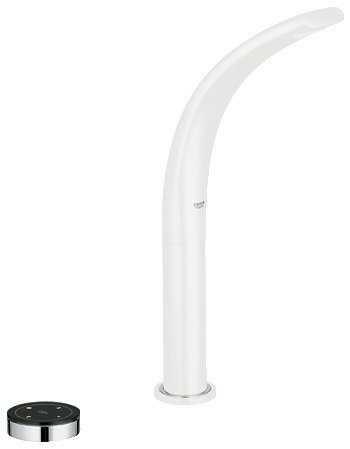 Смеситель для раковины электронный сенсорный с донным клапаном высокий Grohe Ondus белый 36044LS0