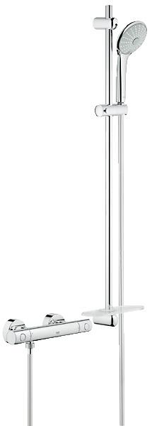 Смеситель для душа двухвентильный с термостатом Grohe Grohtherm 1000 с душевым набором хром 34321001