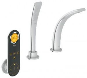 Смеситель электронный на борт ванны с душем Grohe коллекция Ondus титан 36047BS0