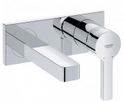 Смеситель для раковины однорычажный настенный скрытый Grohe коллекция Lineare хром 19409000