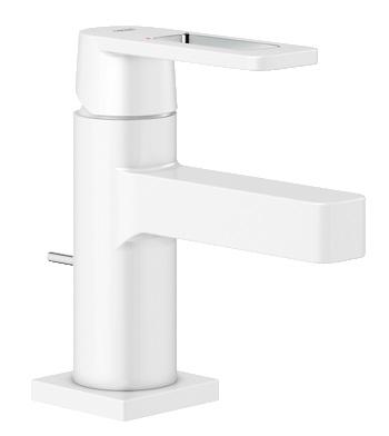 Смеситель для раковины однорычажный с донным клапаном Grohe коллекция Quadra белый 32632LS0