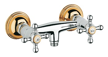 Смеситель для душа настенный двухвентильный Grohe коллекция Sinfonia хром/золото 26000IG0