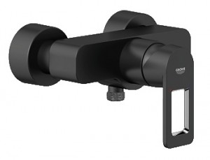 Смеситель для душа настенный однорычажный Grohe коллекция Quadra черный 32637KS0