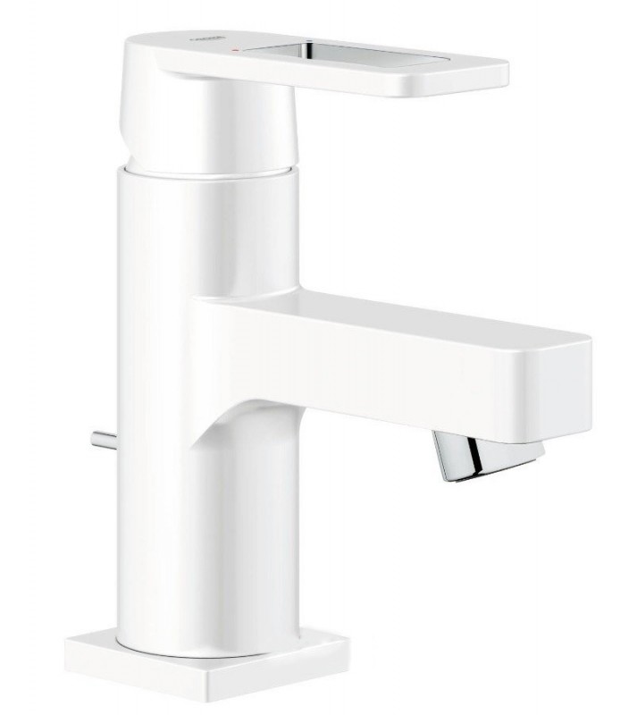 Змішувач для раковини одноважеля з донним клапаном Grohe колекція Quadra білий 32631LS0