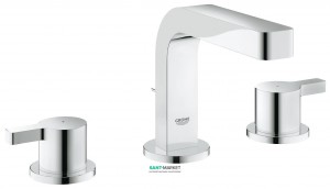 Смеситель для раковины двухрычажный с донным клапаном скрытый Grohe Lineare хром 20304000