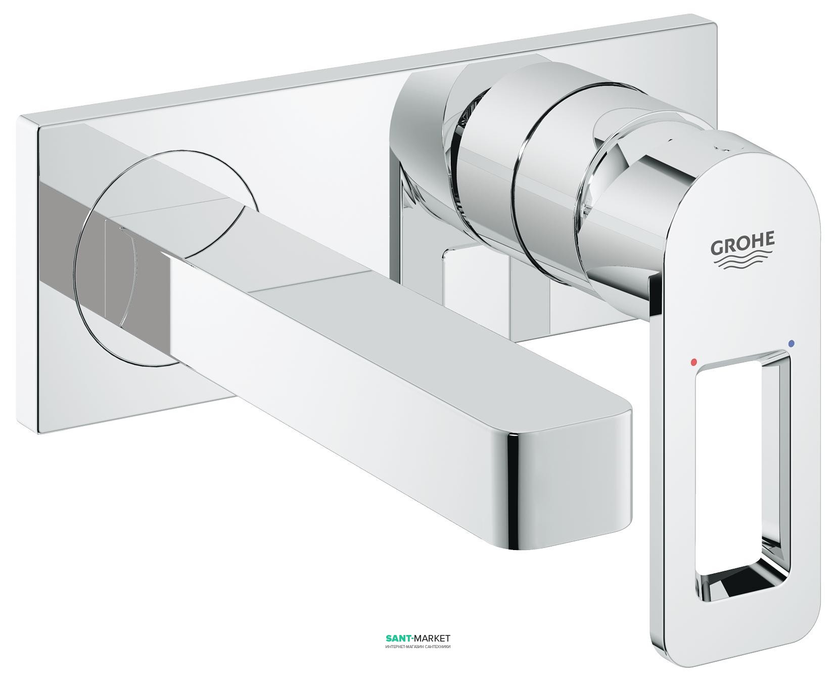 Змішувач для раковини одноважеля настінний прихований Grohe колекція Quadra хром 19479000