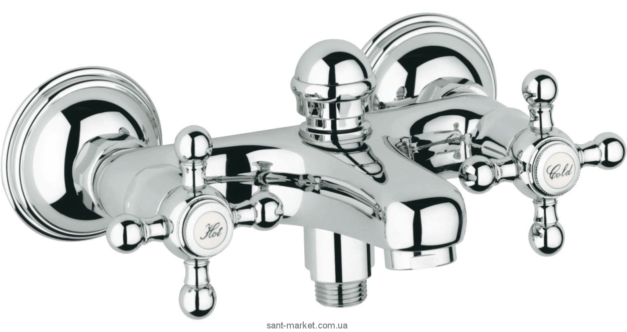 Смеситель двухвентильный для ванны с коротким изливом Grohe коллекция Sinfonia хром 25030000