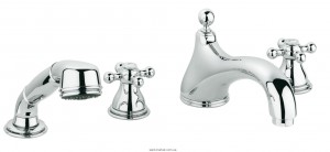 Смеситель двухвентильный на борт ванны с душем Grohe коллекция Sinfonia хром 25032000