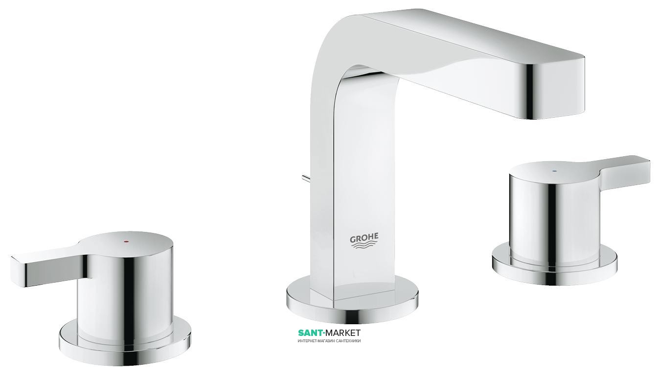 Змішувач для раковини Двохважеля з донним клапаном прихований Grohe Lineare хром 20304000