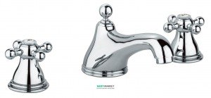 Смеситель для раковины двухвентильный с донным клапаном скрытый Grohe Sinfonia хром 20014000