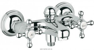 Смеситель двухвентильный для ванны с коротким изливом Grohe коллекция Sinfonia хром 25030000