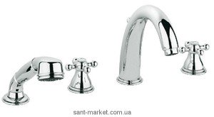 Смеситель двухвентильный на борт ванны с душем Grohe коллекция Sinfonia хром 25033000