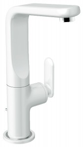 Смеситель для раковины однорычажный с донным клапаном Grohe коллекция Veris белый 32184LS0