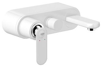 Змішувач одинважільний для ванни з коротким виливом Grohe колекція Veris білий 32195LS0