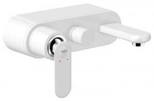 Смеситель однорычажный для ванны с коротким изливом Grohe коллекция Veris белый 32195LS0