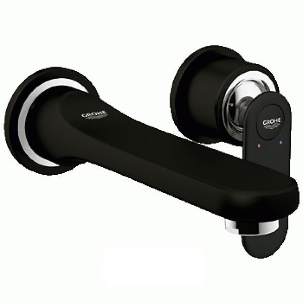 Змішувач для раковини одноважеля настінний прихований Grohe колекція Veris чорний 19342KS0