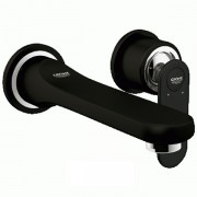Смеситель для раковины однорычажный настенный скрытый Grohe коллекция Veris черный 19342KS0