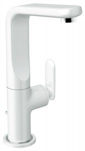 Смеситель для раковины однорычажный с донным клапаном Grohe коллекция Veris белый 32184LS0