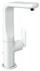 Смеситель для раковины однорычажный с донным клапаном Grohe коллекция Veris белый 32184LS0