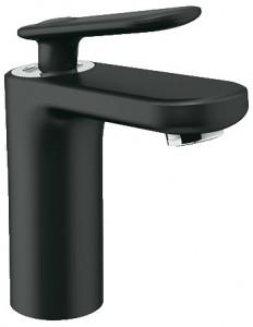 Змішувач для раковини одноважеля з донним клапаном Grohe колекція Veris чорний 23064KS0