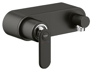 Смеситель для душа настенный однорычажный Grohe коллекция Veris черный 32197KS0