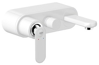 Смеситель однорычажный для ванны с коротким изливом Grohe коллекция Veris белый 32195LS0