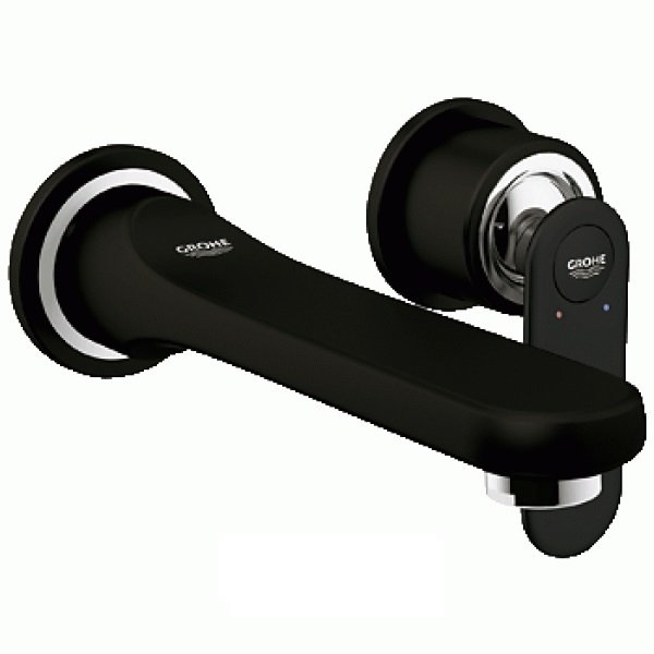 Змішувач для раковини одноважеля настінний прихований Grohe колекція Veris чорний 19342KS0