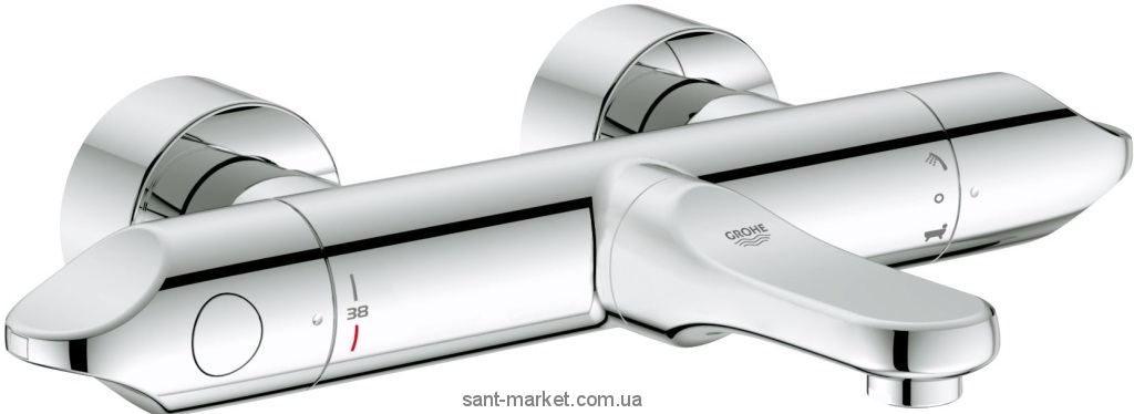 Смеситель с термостатом двухвентильный для ванны Grohe коллекция Veris хром 34327000