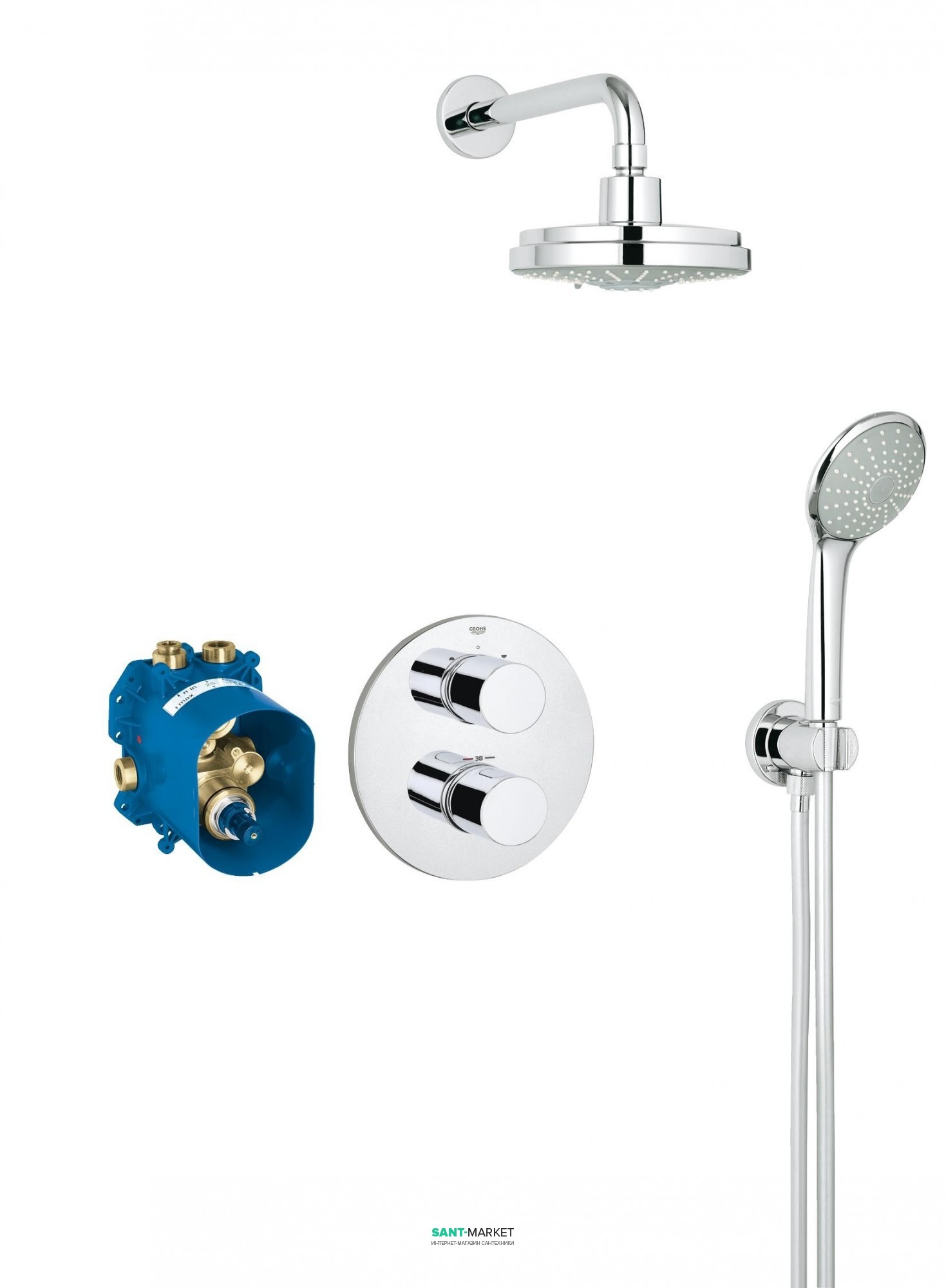 Набор для комплектации душа GROHE Grohtherm 3000 Cosmopolitan 34399000