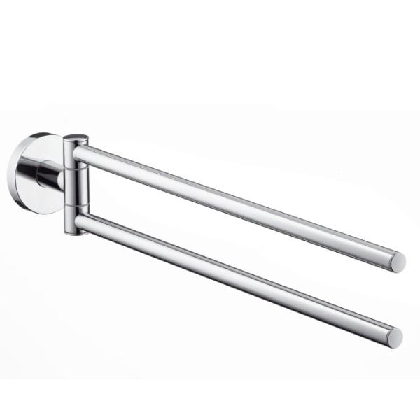 Настінний тримач для рушників Hansgrohe Logis подвійний поворотний хром 40512000