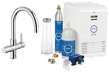 Набір змішувач для кухні з фільтром GROHE Blue змішувач з газуванням води 31323000