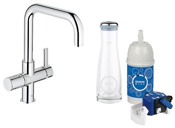 Набор смеситель для кухни с фильтром GROHE Blue Pure однорычажный 31299000