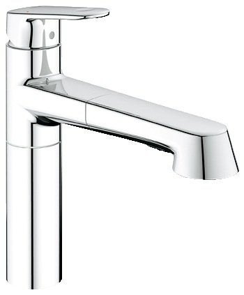 Смеситель для кухни с выдвижной лейкой GROHE Europlus однорычажный 33933002