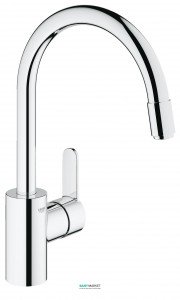 Смеситель для кухни с выдвижной лейкой Grohe Eurostyle Cosmopolitan однорычажный 31126002