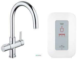 Змішувач для кухні під фільтр термостатичний Grohe Red Duo з бойлером змішувач 30083000