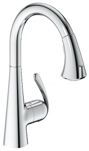 Смеситель для кухни с выдвижной лейкой GROHE Zedra однорычажный 32294000