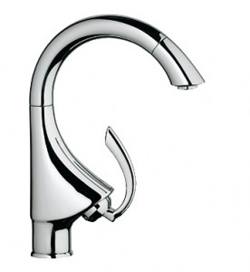 Смеситель для кухни с выдвижной лейкой GROHE K4 однорычажный 33815000