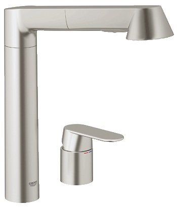 Смеситель для кухни с выдвижной лейкой GROHE K7 однорычажный 32894DC0