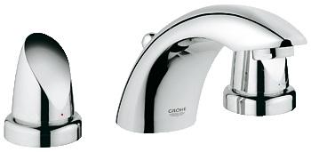 Смеситель для раковины двухвентильный скрытый с донным клапаном Grohe Aria хром 20147000