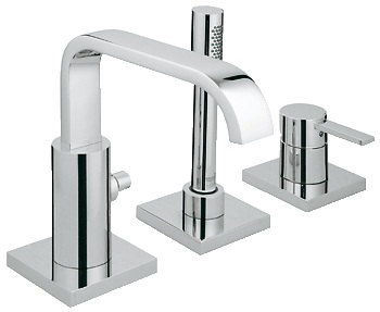Змішувач одинважільний на борт ванни з душем Grohe Колекція Allure хром 19316000